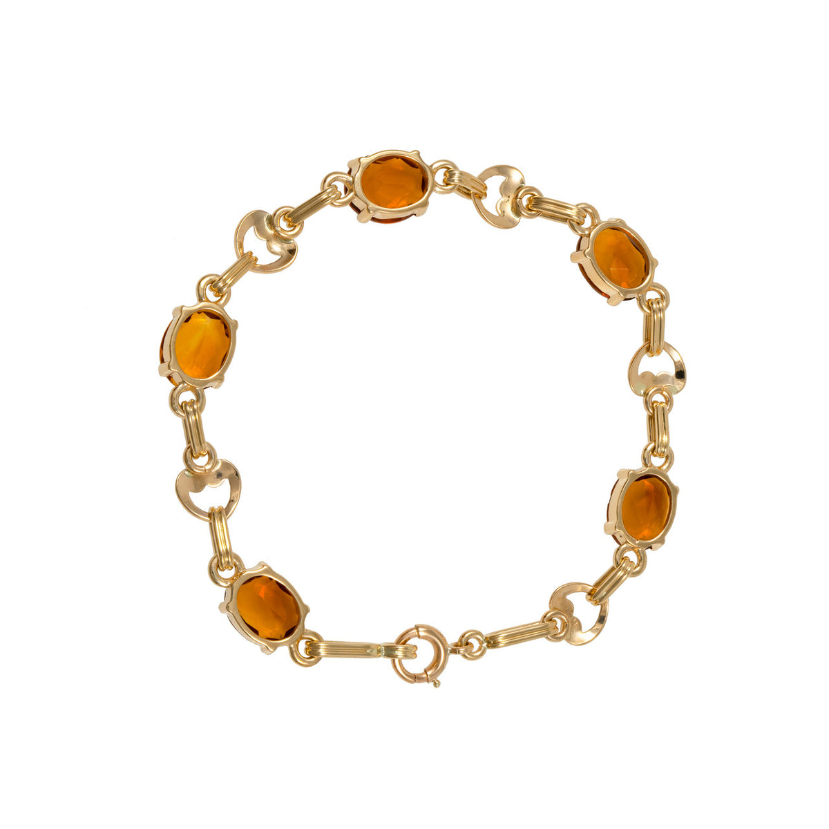 7.5 Carat Citrine Yellow Gold Bracelet – image 4