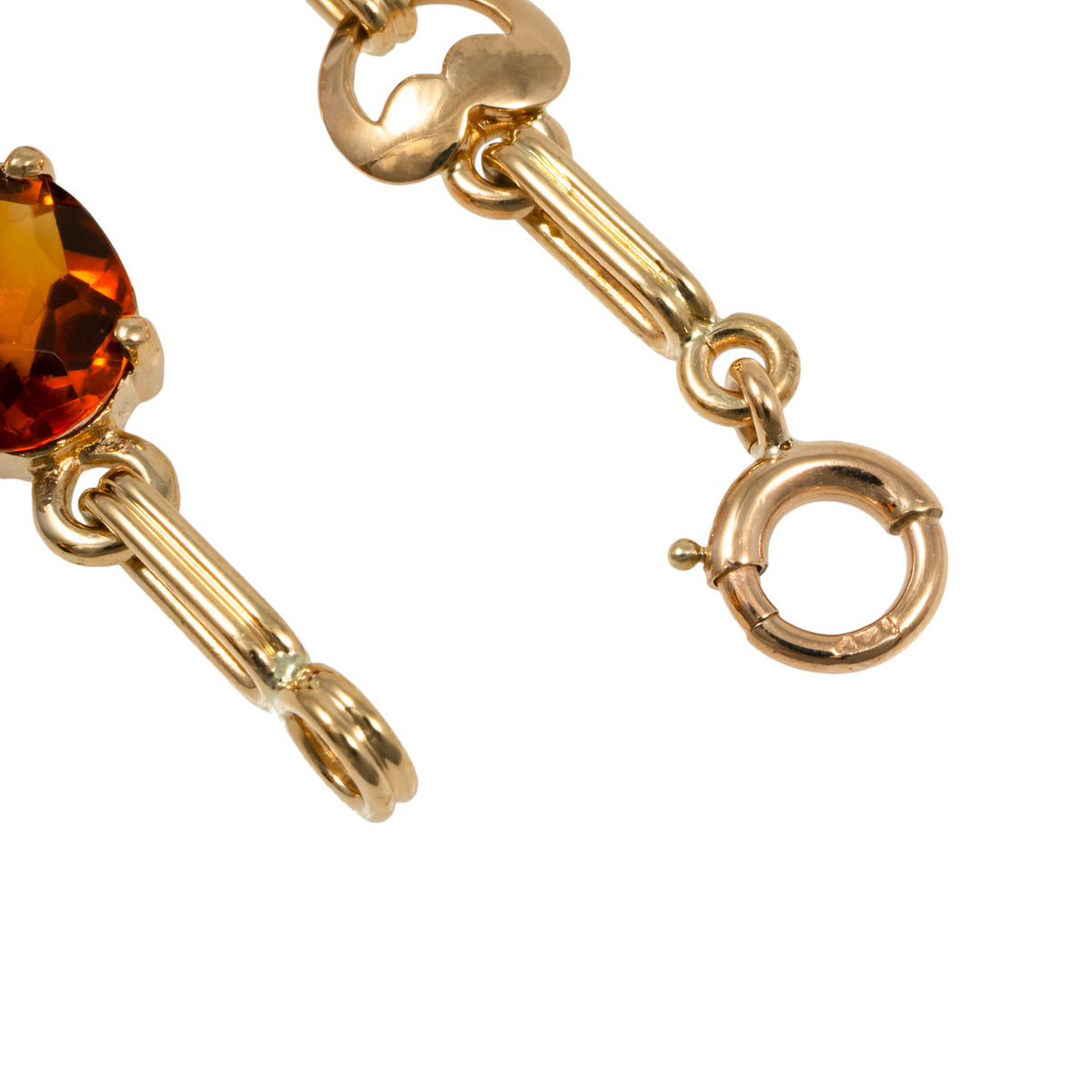 7.5 Carat Citrine Yellow Gold Bracelet – image 5