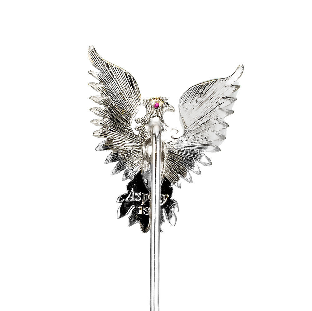 Asprey .2 Carat Ruby White Gold Eagle Stick Pin – image 3
