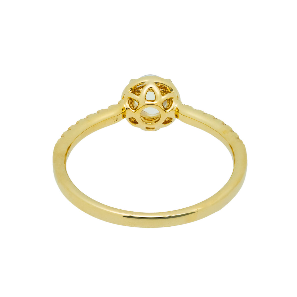 Peter Suchy .71 Carat Moonstone Diamond Yellow Gold Ring – image 5