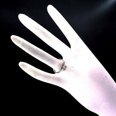 Vintage Estate 0.67ct Diamond 1950 Platinum Ring .04ct Baguette – image 4