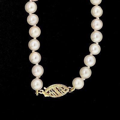 Vintage 26 Inch 6 To 5.5mm Akoya Cultured Pearl Necklace 14k Catch – image 3