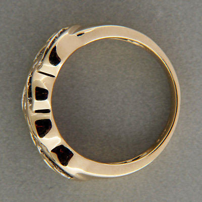 Vintage 1.00ct 59 Diamond Baguette Cut Smooth Swirl Channel Set 14k Gold Ring – image 2