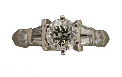 Estate 0.81 Designer Jd Platinum Diamond Engagement Ring Band Available – image 6