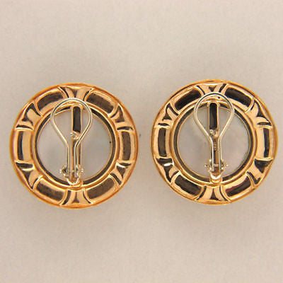 Vintage 22mm 14k High Luster Bright White Round Mobe Pearl Button Post Earrings – image 3