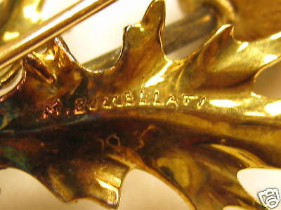 M. Buccellati Natural Patina Silver Gold Thistle Brooch – image 6