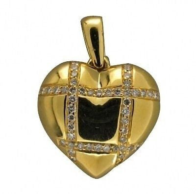 Estate 18k Heavy Solid Hinged Handmade Diamond Heart Locket Opens – image 8