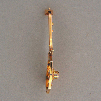 Vintage Estate Victorian .03ct Diamond 14k Pink Gold Filigree Pendant – image 3