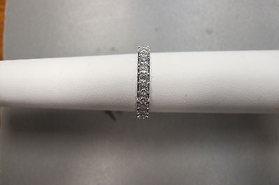 Estate 2.50ct Solid Platinum "V" Shape Pattern Princess Ideal Cut Eternity Ring – image 5