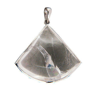 Vintage Estate 44.04ct Manifestor 18k White Gold Quartz Crystal Pendant – image 2