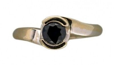 Estate 14k White Gold Semi Bezel Swirl .65ct Blue Sapphire Ring Size 6 1/2