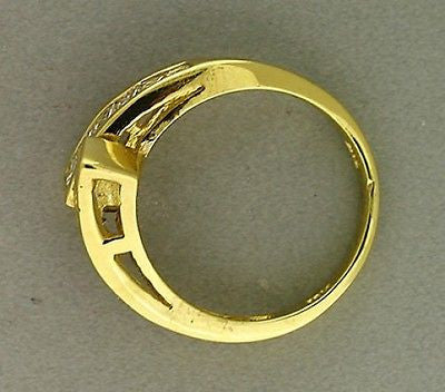 Vintage Estate Fine 18k Gold Channel Set Bypass Princess Cut Diamond Ring, 6 1/2 – image 4