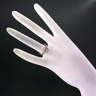 Vintage Estate .58ct Natural Fancy Light Gray Full Cut Diamond Platinum Ring – image 3