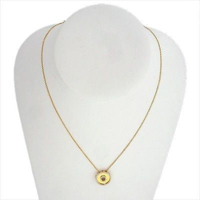Vintage Estate AGI 18k Pink Gold Round .20ct Diamond Necklace – image 2