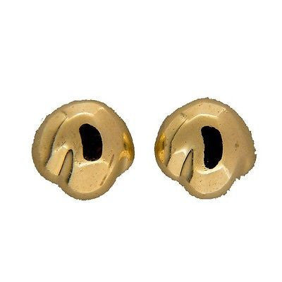 Vintage Tiffany + Co Solid 18k Yellow Gold Peretti Simple Domed Earrings – image 3