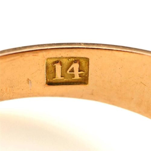 Vintage Victorian 14k Pink Gold Hand Engraved .33 ct Diamond Ring – image 5
