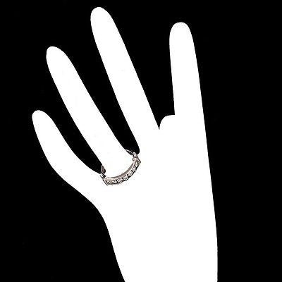 Vintage Wedding Band Ring .70ct 7 Diamond Ideal Cut Platinum Size 7 3/4 – image 5