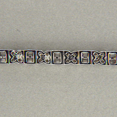 Vintage Round Baguette Diamond 18k Hinged Link Bracelet 3.32ct 7 Inches Long – image 7