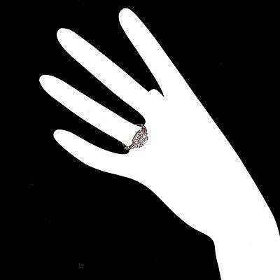 Vintage Engagement Ring Edwardian Art Deco Platinum .46ct Old European Diamond – image 6