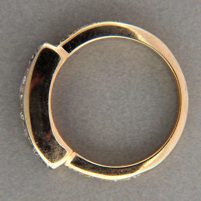 Vintage 1.20ct Total 14k Yellow Gold Full Cut Diamond Band Ring Prong Free Size – image 2