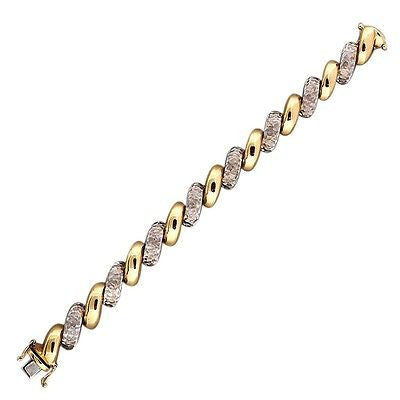 Vintage Estate OTC 18k Italian Yellow White San Marco Bracelet – image 7