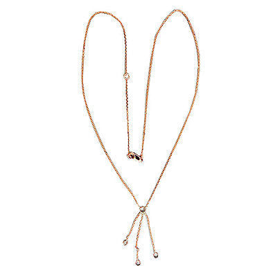 Vintage Diamond .47ct Rose Gold Dangle Necklace – image 2