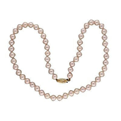 7 To 7.5mm High Luster Japanese Akoya Cultured Pearl 18 Inch Necklace Aa+ 14k – image 3