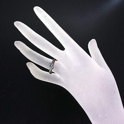 Vintage 1.45ct Natural Very Light Sapphire 14k White Gold .15ct Diamond Ring – image 5