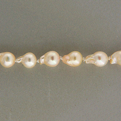 Vintage 34 In Long 7.5mm Japanese Akoya Baroque Cultured Pearl Endless Necklace – image 4