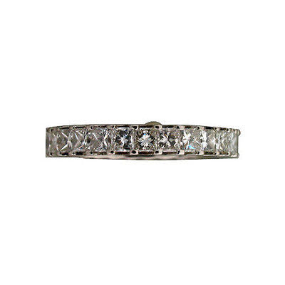 Estate 2.50ct Solid Platinum "V" Shape Pattern Princess Ideal Cut Eternity Ring