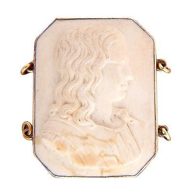 Estate 1880-1890 14k Gold Raphael Off White Lava Carvng