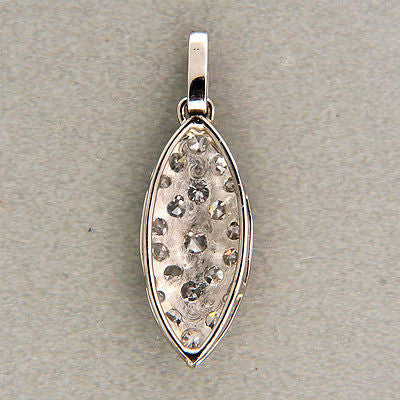 Vintage Estate 1900 Victorian Platinum .15ct Diamond Pendant Bead Set – image 3