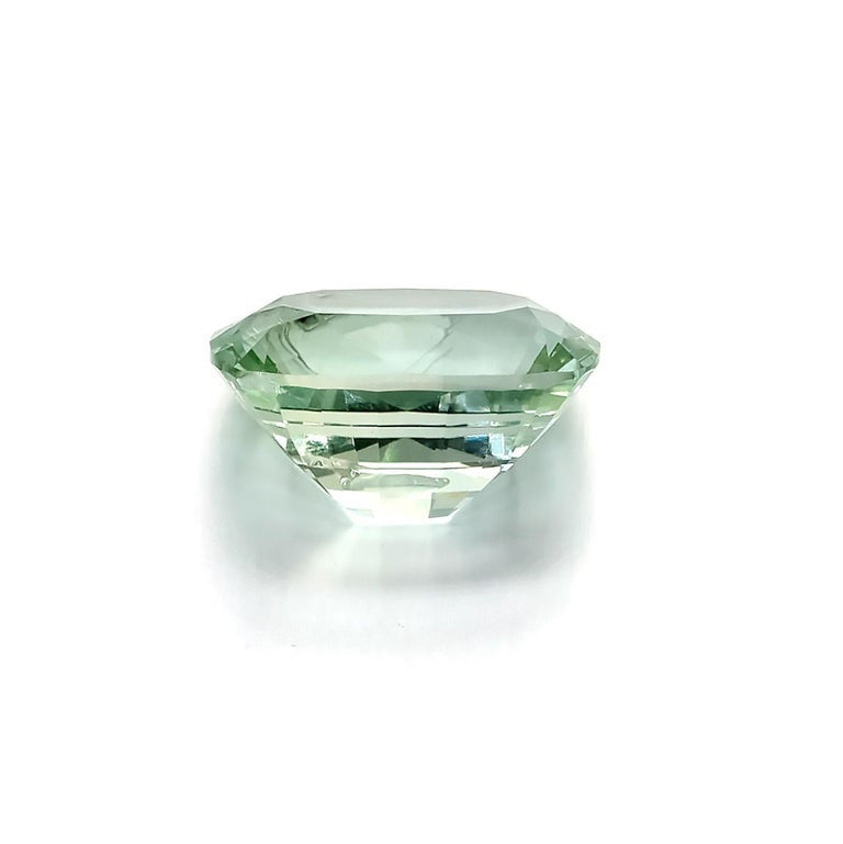 7.47 Carat Light Mint Green Loose Gem Cushion Cut Tourmaline – image 5