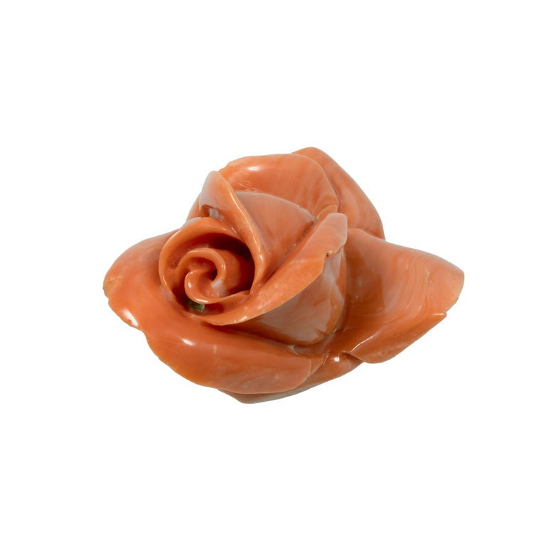 GIA Certified 131.22 Carat Rose Shaped Hand Carved Natural Coral Ornament – image 2