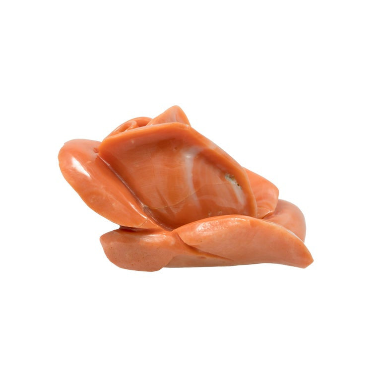 GIA Certified 131.22 Carat Rose Shaped Hand Carved Natural Coral Ornament – image 5