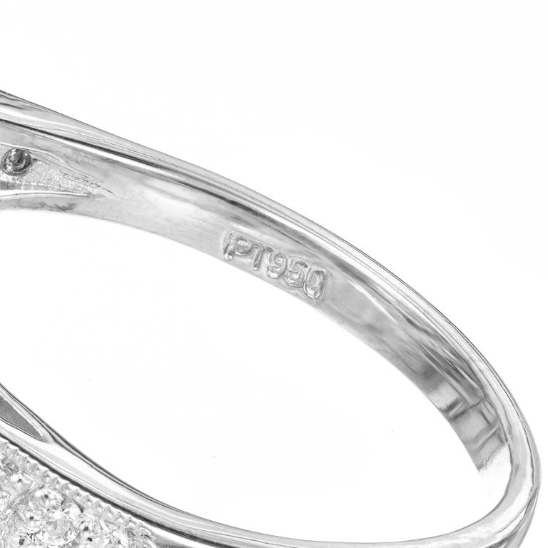 Peter Suchy Diamond Ruby Halo Platinum Engagement Ring – image 7