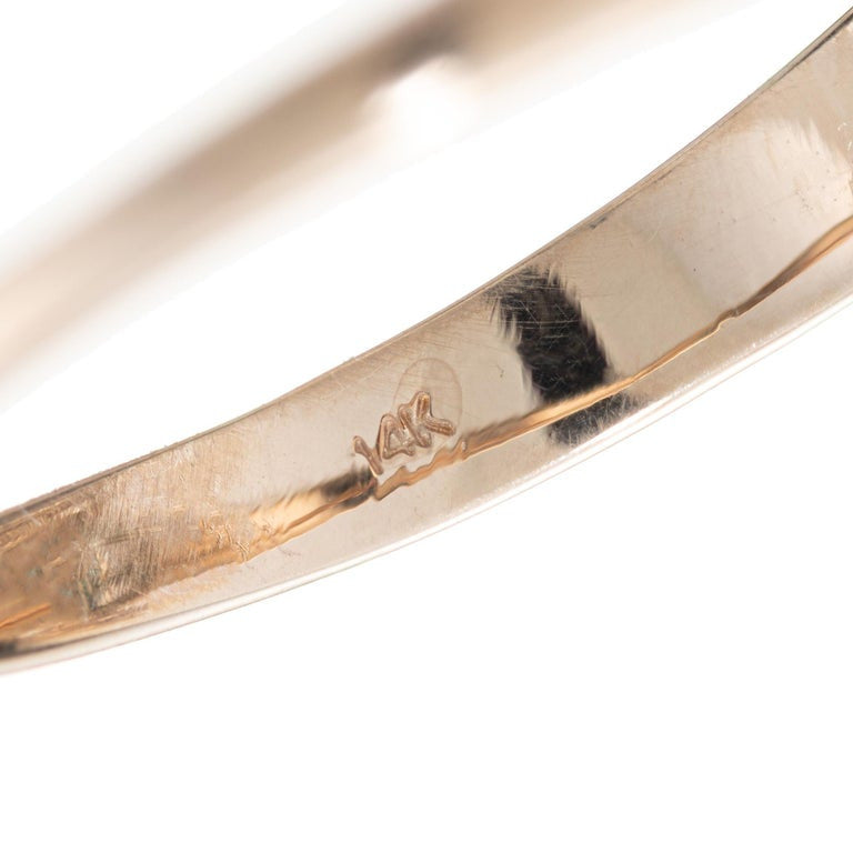 1.00 Carat Green Tourmaline Diamond Rose Gold Ring – image 5