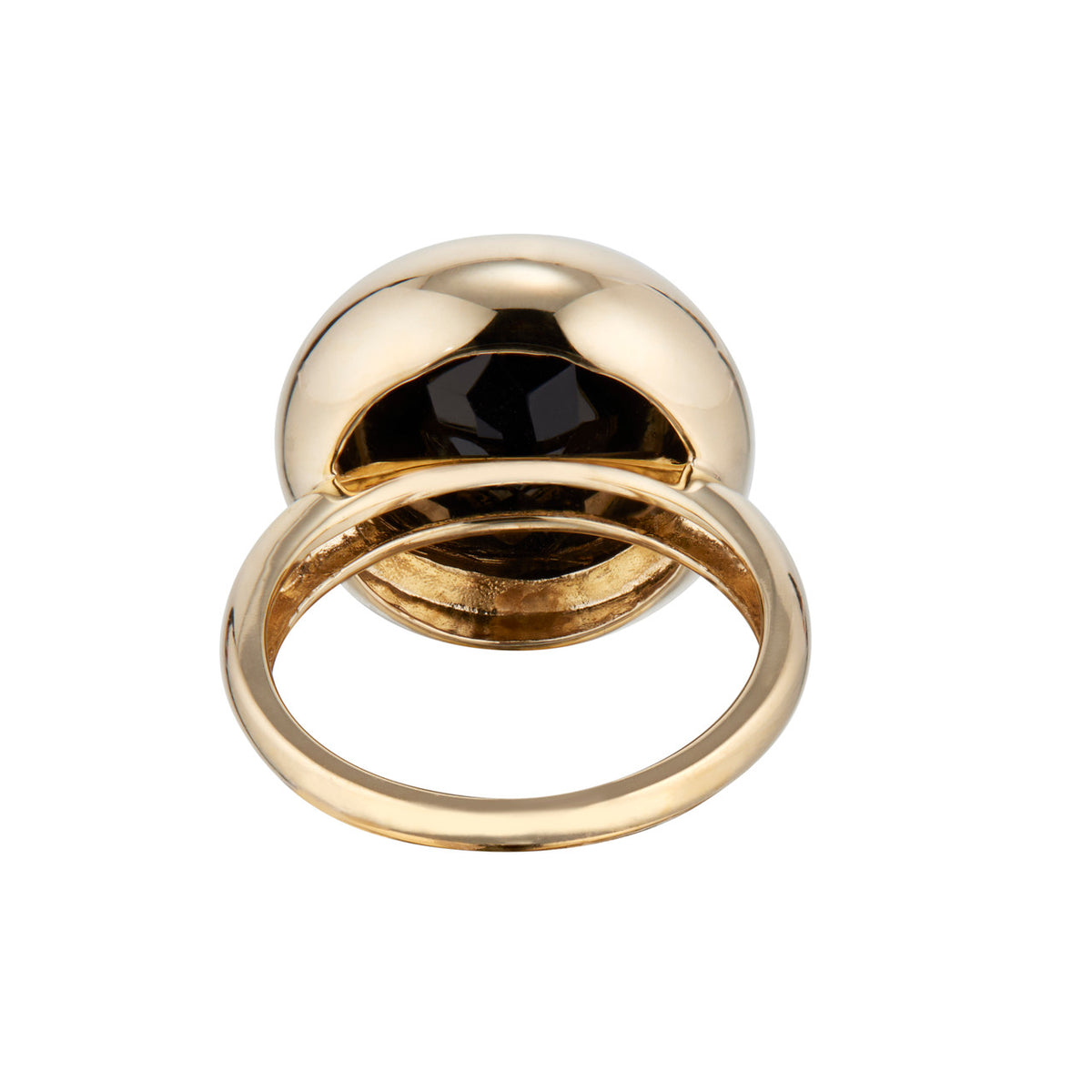Onyx Diamond Yellow Gold Ring – image 4