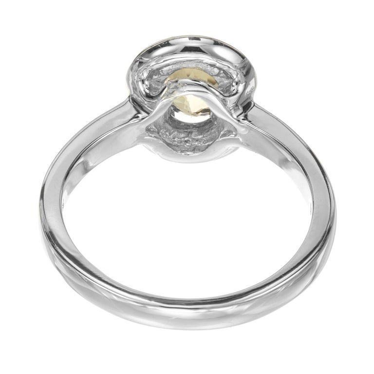 Peter Suchy GIA Certified 1.16 Carat Oval Sapphire Diamond 14k White Gold Ring – image 6