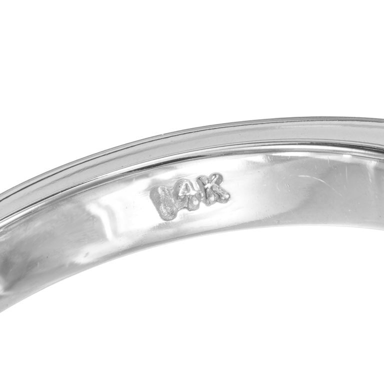 Peter Suchy GIA Certified 1.16 Carat Oval Sapphire Diamond 14k White Gold Ring – image 7