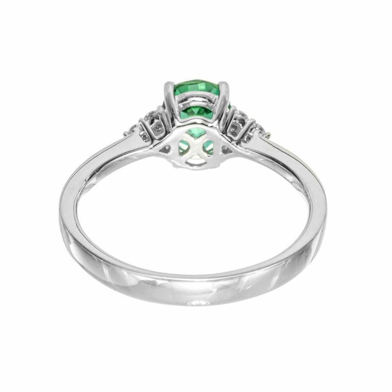 Peter Suchy 1.00 Carat Tourmaline Diamond White Gold Engagement Ring – image 5