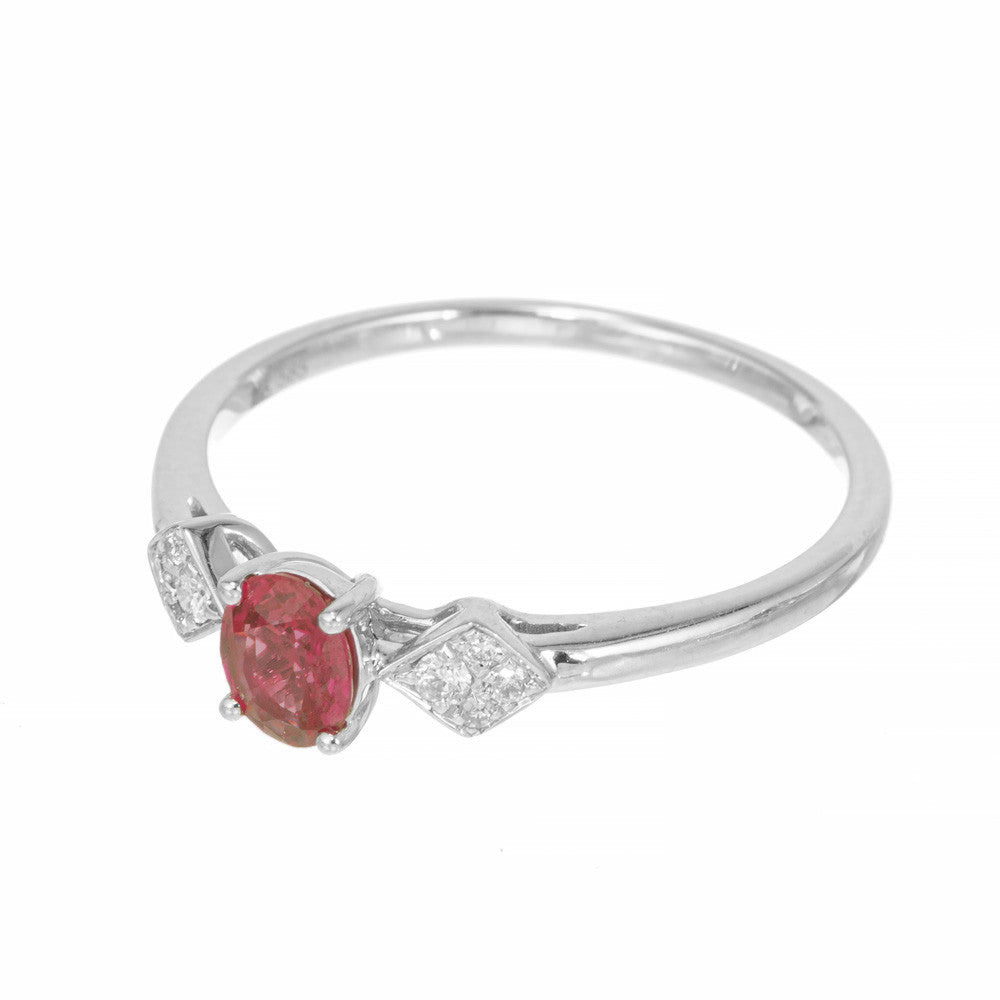 Peter Suchy .38 Carat Ruby Diamond White Gold Ring – image 3