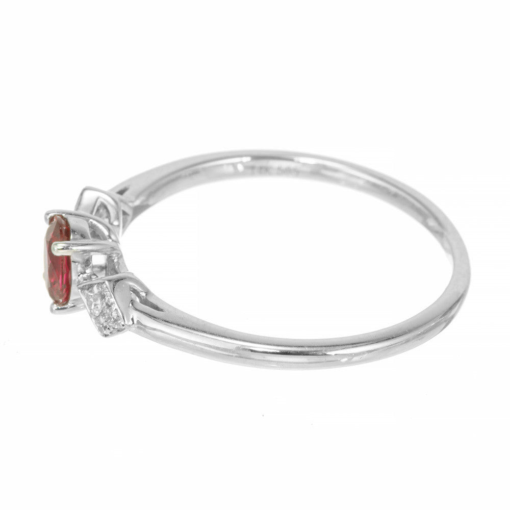 Peter Suchy .38 Carat Ruby Diamond White Gold Ring – image 4