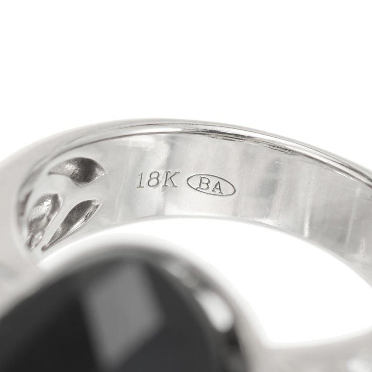.98 Carat Diamond Onyx White Gold Star Cluster Cocktail Ring – image 5
