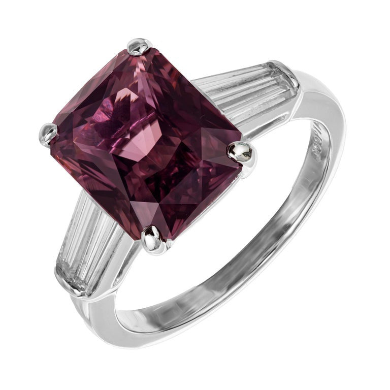 Peter Suchy 6.34 Carat Pink Sapphire Diamond Platinum Engagement Ring – image 2