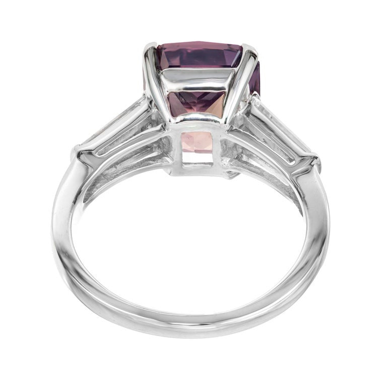 Peter Suchy 6.34 Carat Pink Sapphire Diamond Platinum Engagement Ring – image 6