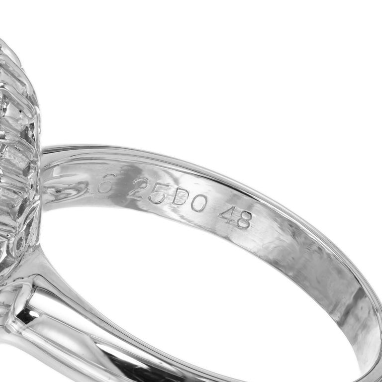 6.25 Carat Ova Aquamarine Diamond Halo Platinum Cocktail Ring – image 7