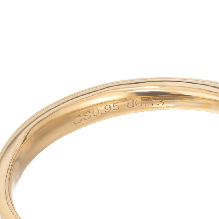 Peter Suchy .95 Carat Tourmaline Diamond Yellow Gold Engagement Ring – image 7