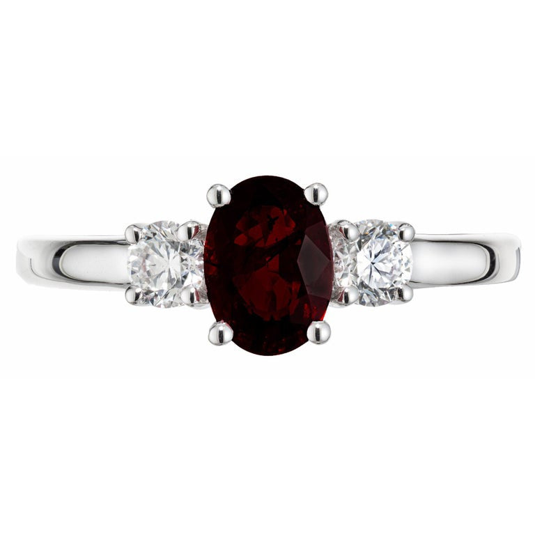 Peter Suchy GAL Certified .93 Carat Ruby Diamond Gold Engagement Ring – image 2
