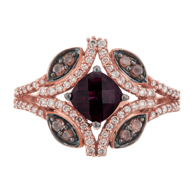 Le Vian .75 Garnet Diamond Rose Gold Ring